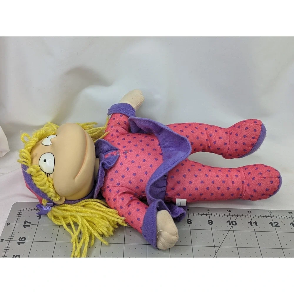 Mattel Rugrats Angelica Doll Plush 12 Inch Pink Purple‎ Hearts Stuffed